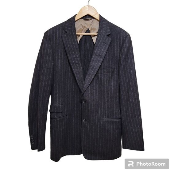 Paul Stuart Other - Paul Stuart Wool Blazer Dark Gray Striped Size 41 XL